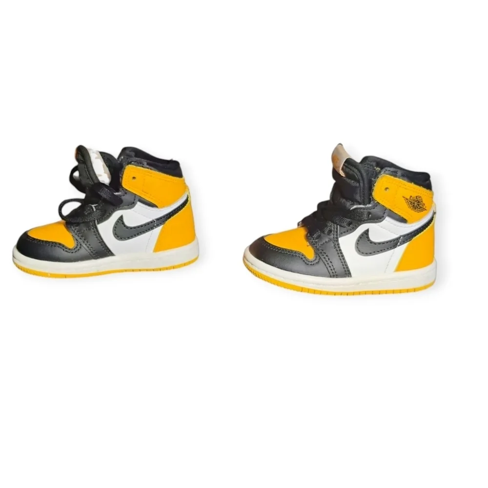 Jordan 1 Retro High OG Taxi Yellow Toe Toddler Size 5C